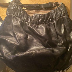 Diane von Furstenberg (DVF) Black Leather Hobo